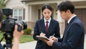 Attorney conducting early case investigation at scene