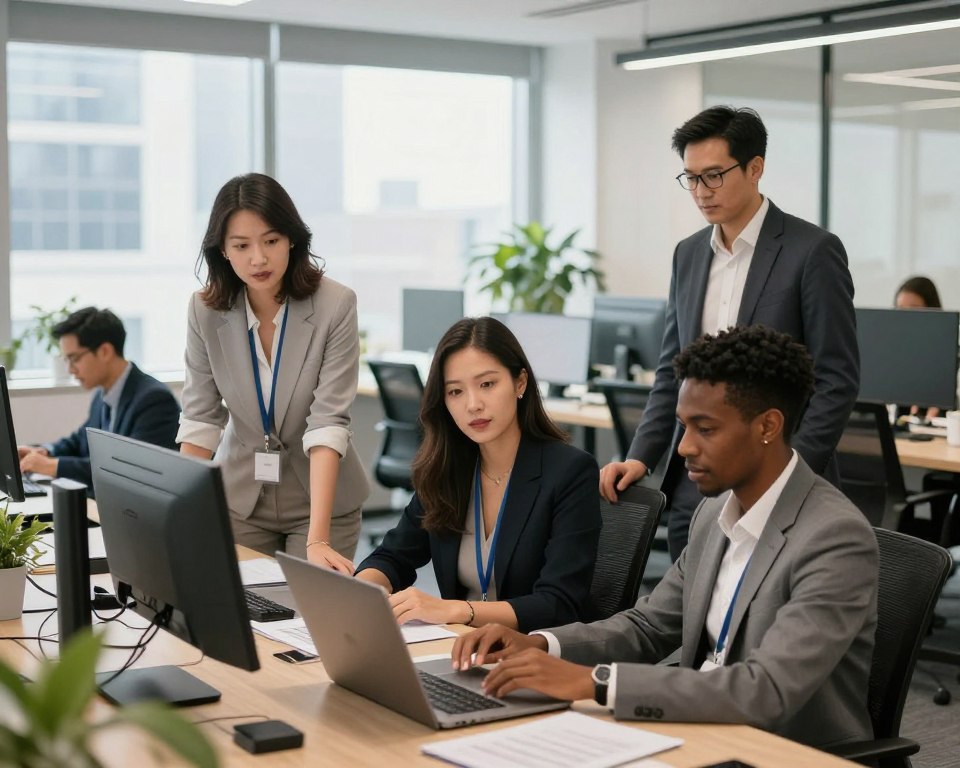 Foreign national professionals in Los Angeles workplace Foreign national professionals in Los Angeles workplace