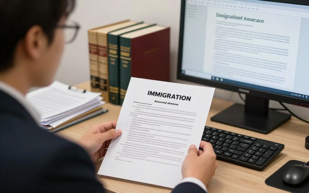 Immigration attorney preparing removal defense case in Los Angeles Immigration attorney preparing removal defense case in Los Angeles