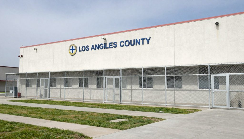 Immigration detention facility exterior in Los Angeles area Immigration detention facility exterior in Los Angeles area