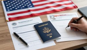 Immigration law documents and United States citizenship materials