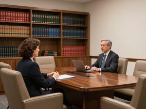 Los Angeles criminal defense law firm consultation room