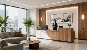 Los Angeles law office reception area welcoming clients for free consultation