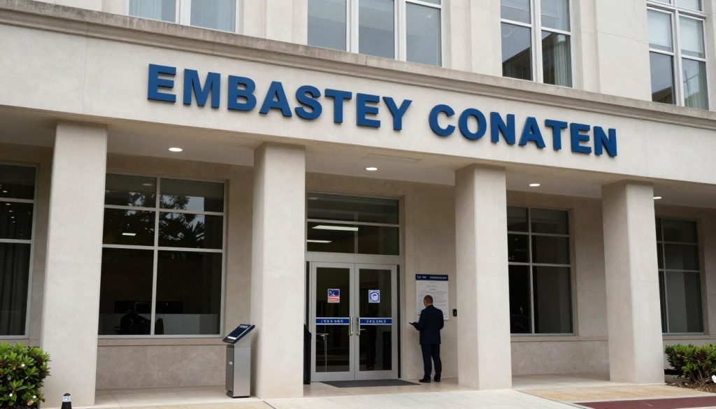 U.S. Embassy consular section for visa processing U.S. Embassy consular section for visa processing