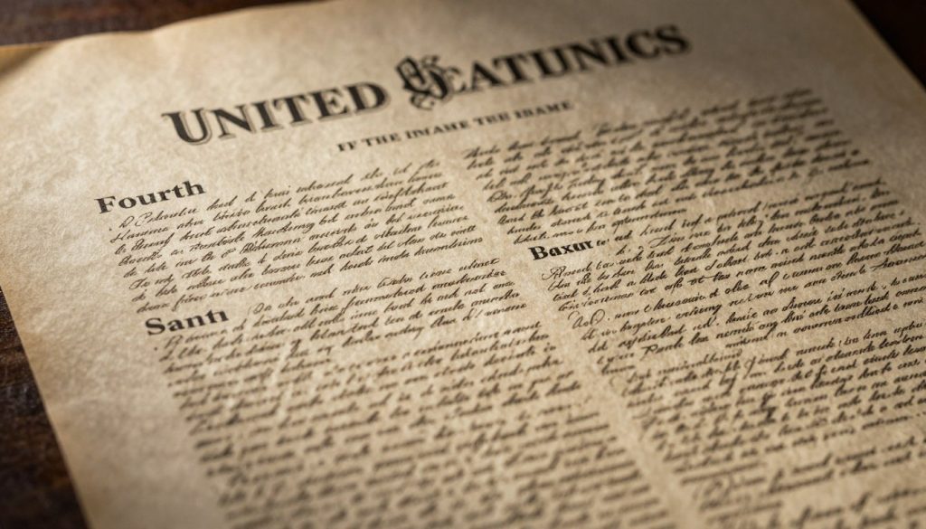 United States Constitution document focused on Bill of Rights United States Constitution document focused on Bill of Rights