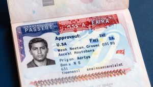 Approved U.S. visa in passport