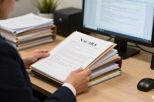 Immigration attorney preparing NACARA documentation for removal proceedings