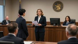 Immigration court hearing for NACARA deportation defense case
