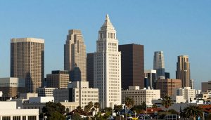 Los Angeles downtown skyline representing family petitions immigration legal services location