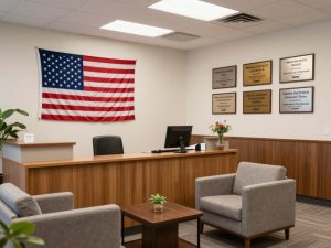 Professional immigration law firm office reception in Los Angeles