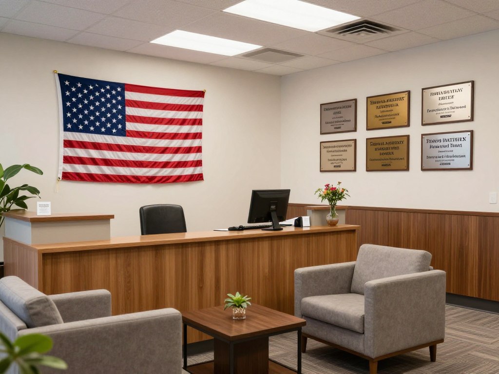 Professional immigration law firm office reception in Los Angeles Professional immigration law firm office reception in Los Angeles